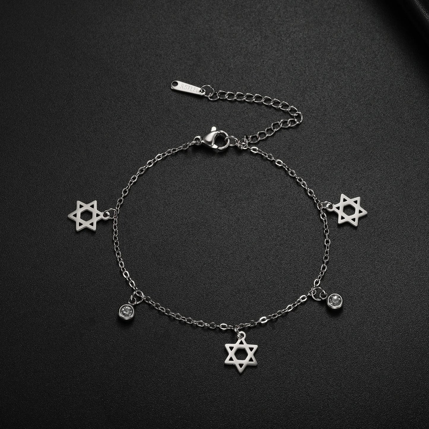 Adjustable Hexagram Zircon Bracelet