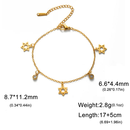 Adjustable Hexagram Zircon Bracelet