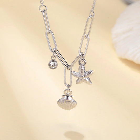 Beach Starfish Zircon Choker