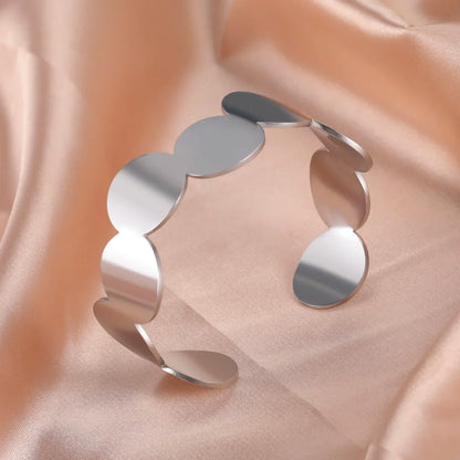 Steel Round Bangle Bracelet