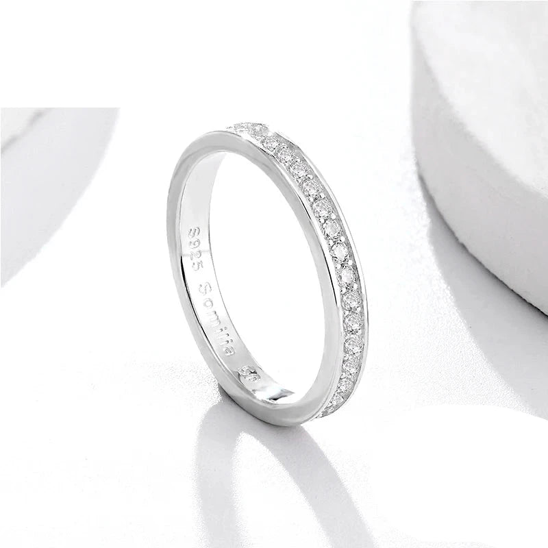 Elegant CZ Wedding Ring