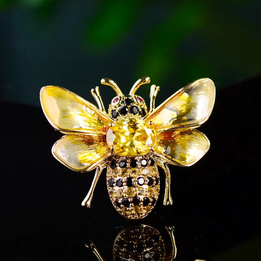 Colored Little Bee Brooch