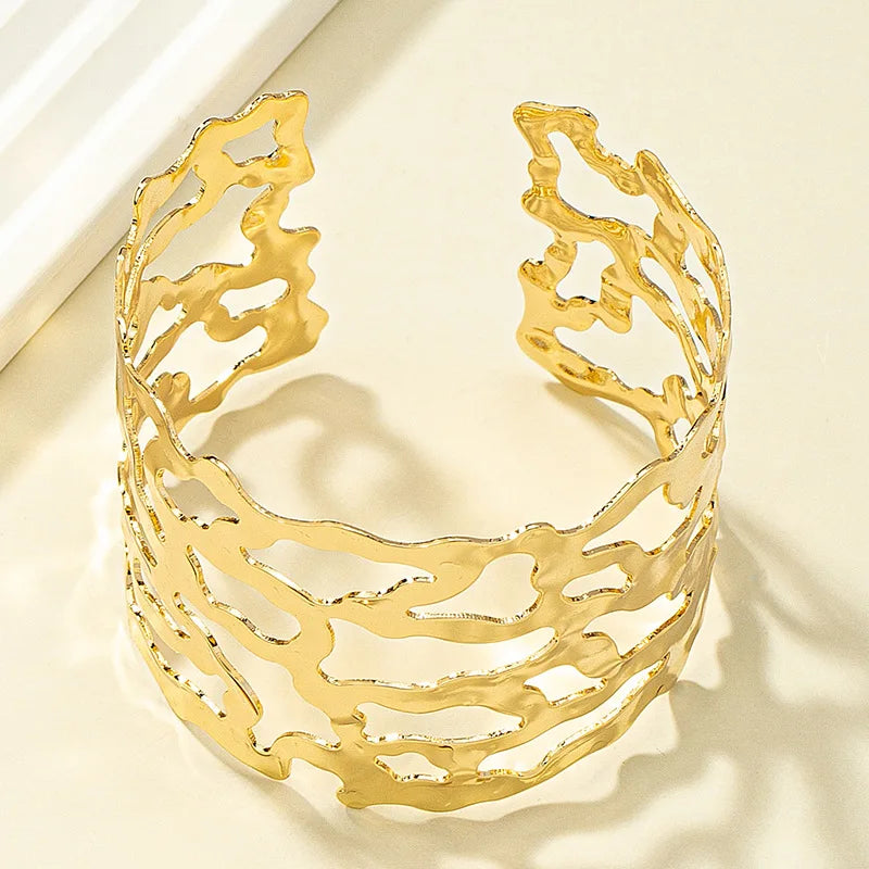 Metal Hollow Cuff Bracelet