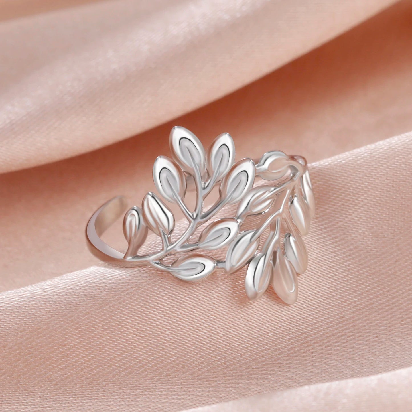 Adjustable Leaves Finger Ring