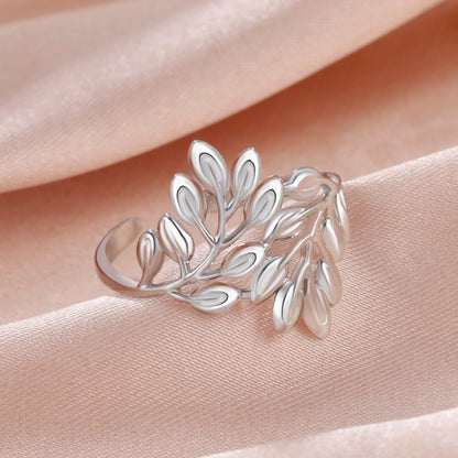 Adjustable Leaves Finger Ring