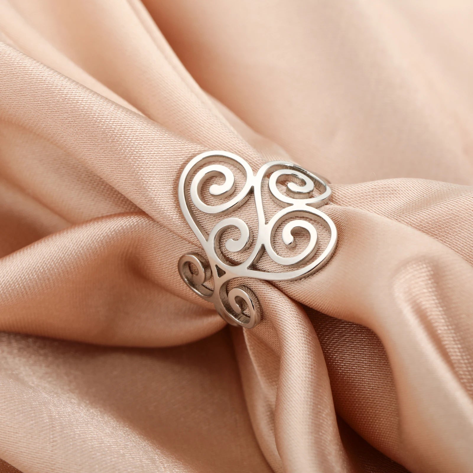 Filigree Stainless Steel Ring