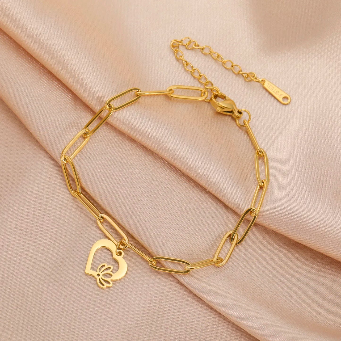 Lotus Heart Jewelry Bracelet