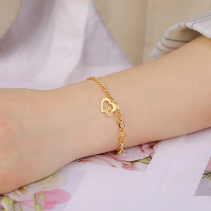 Lotus Heart Jewelry Bracelet