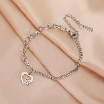 Lotus Heart Jewelry Bracelet