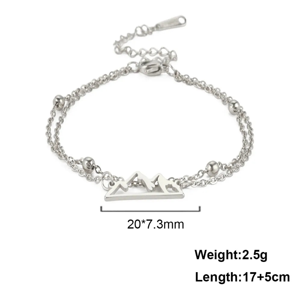 Stainless Steel Mountain Bracelet