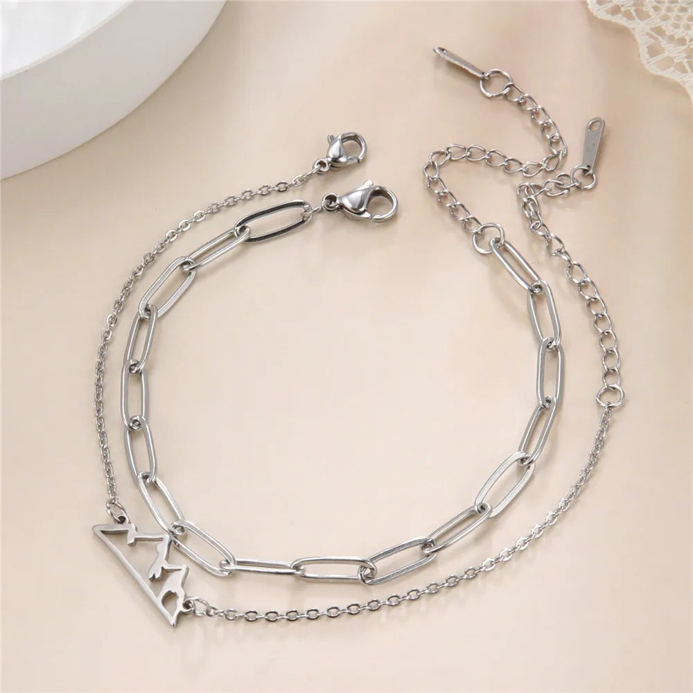 Stainless Steel Mountain Bracelet