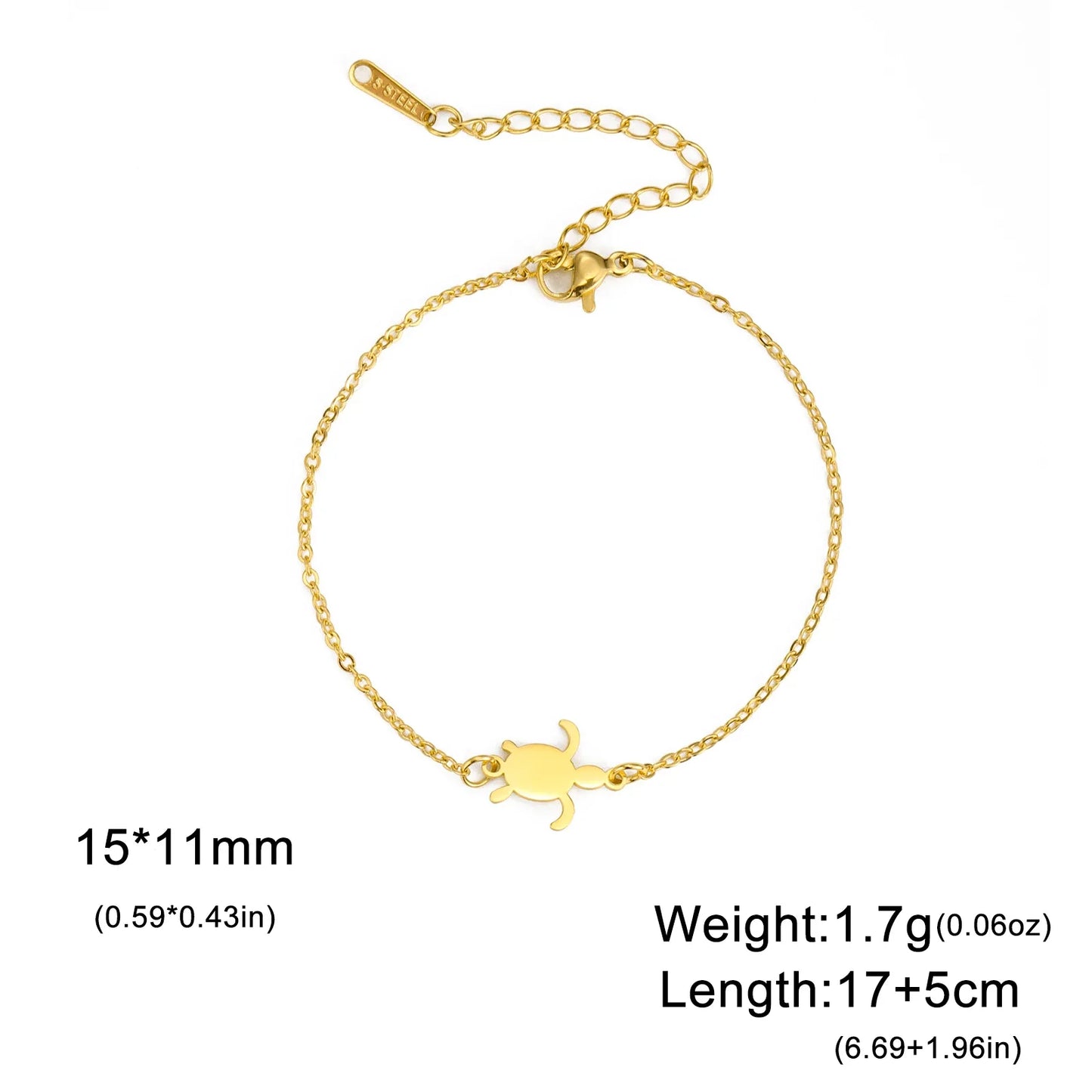 Gold Turtle Animal Bracelet