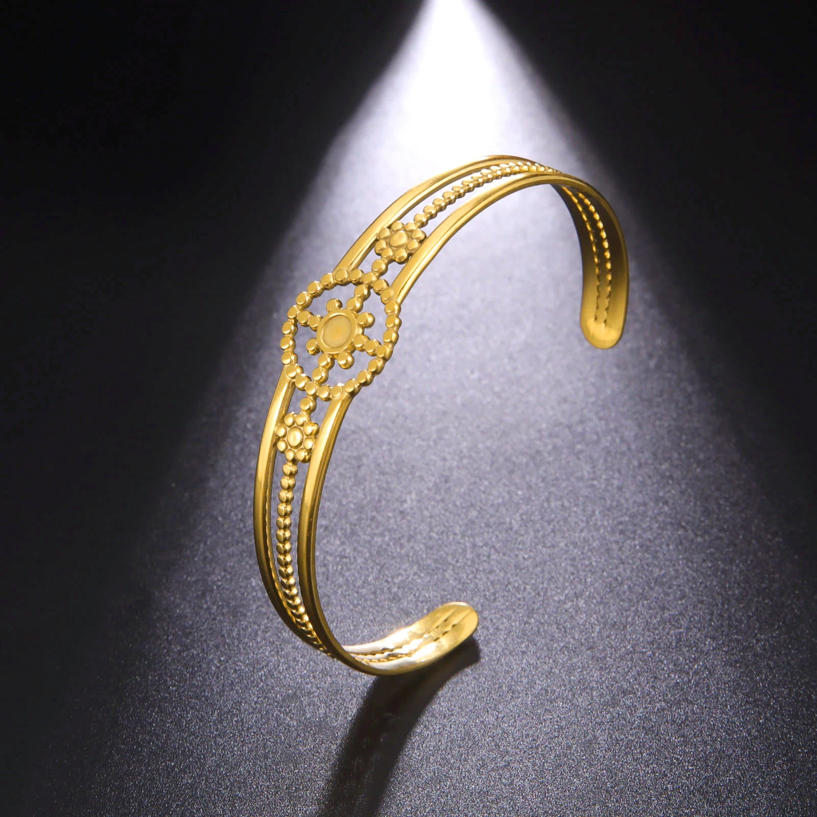 Adjustable Sun Wide Bangle