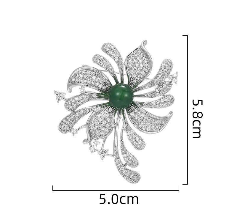 Inlay Festival Flower Brooch