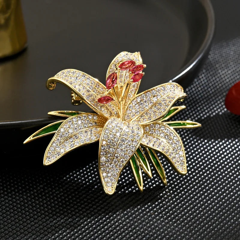 Exquisite Luxury Flower Brooch