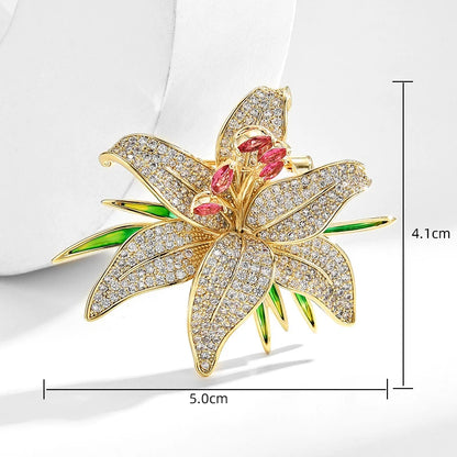 Exquisite Luxury Flower Brooch