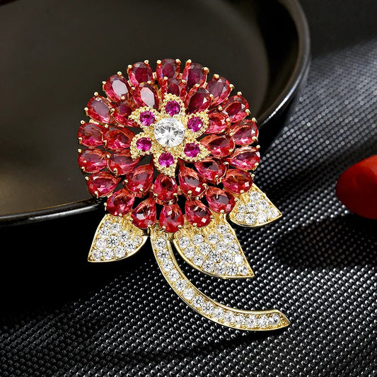 Elegant Dandelion Luxury Brooch