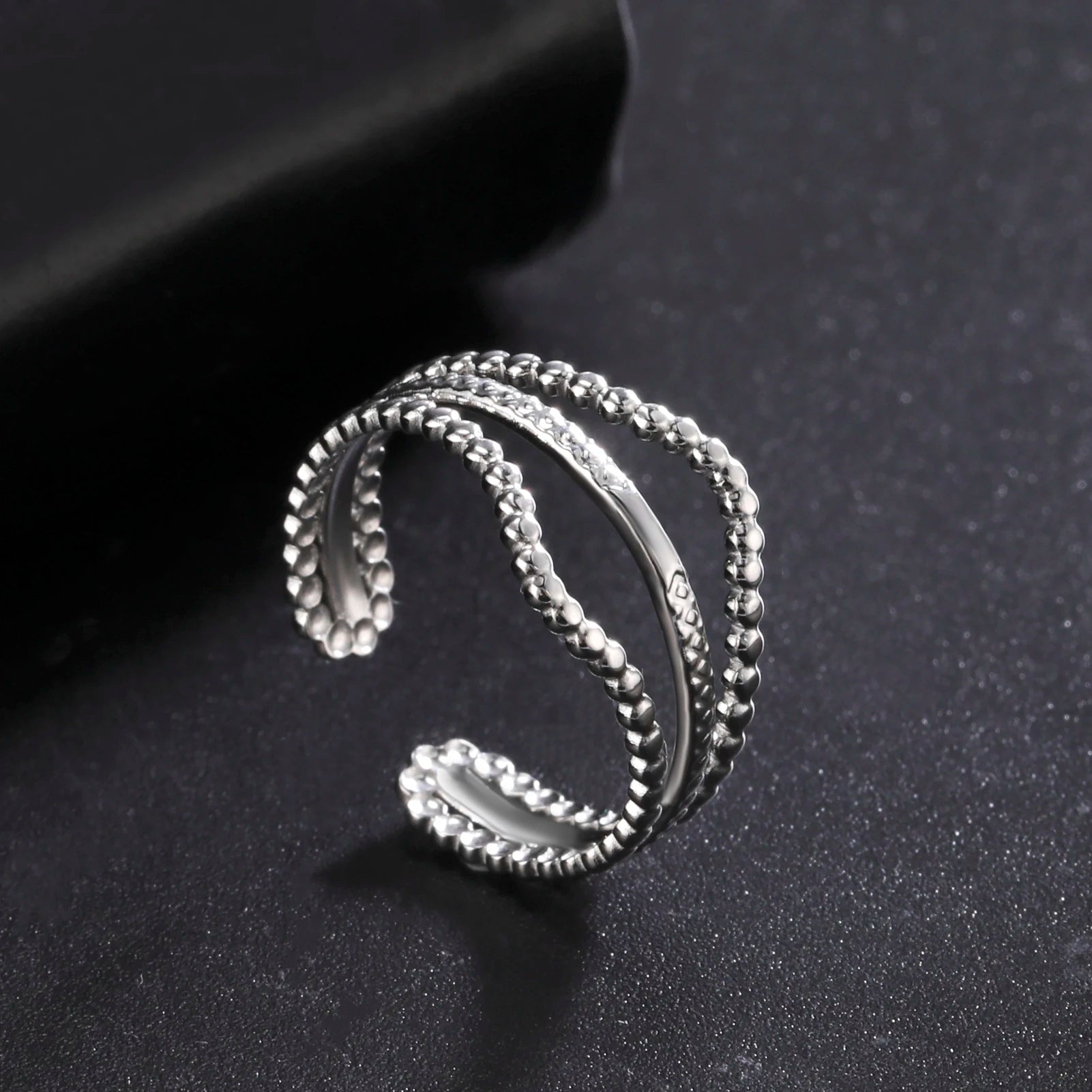 Adjustable Irregular Lines Rings