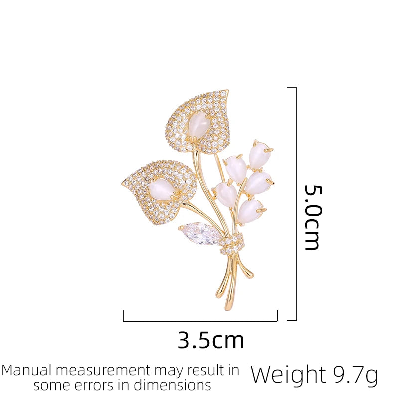 Elegant Temperament Flower Brooch