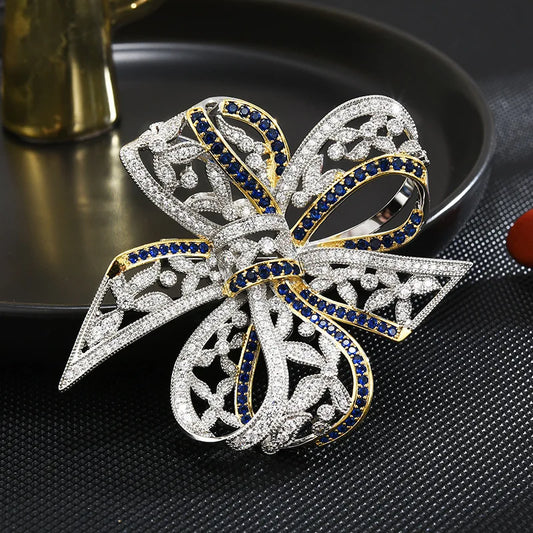 Bow Fashion Inlaid Brooch